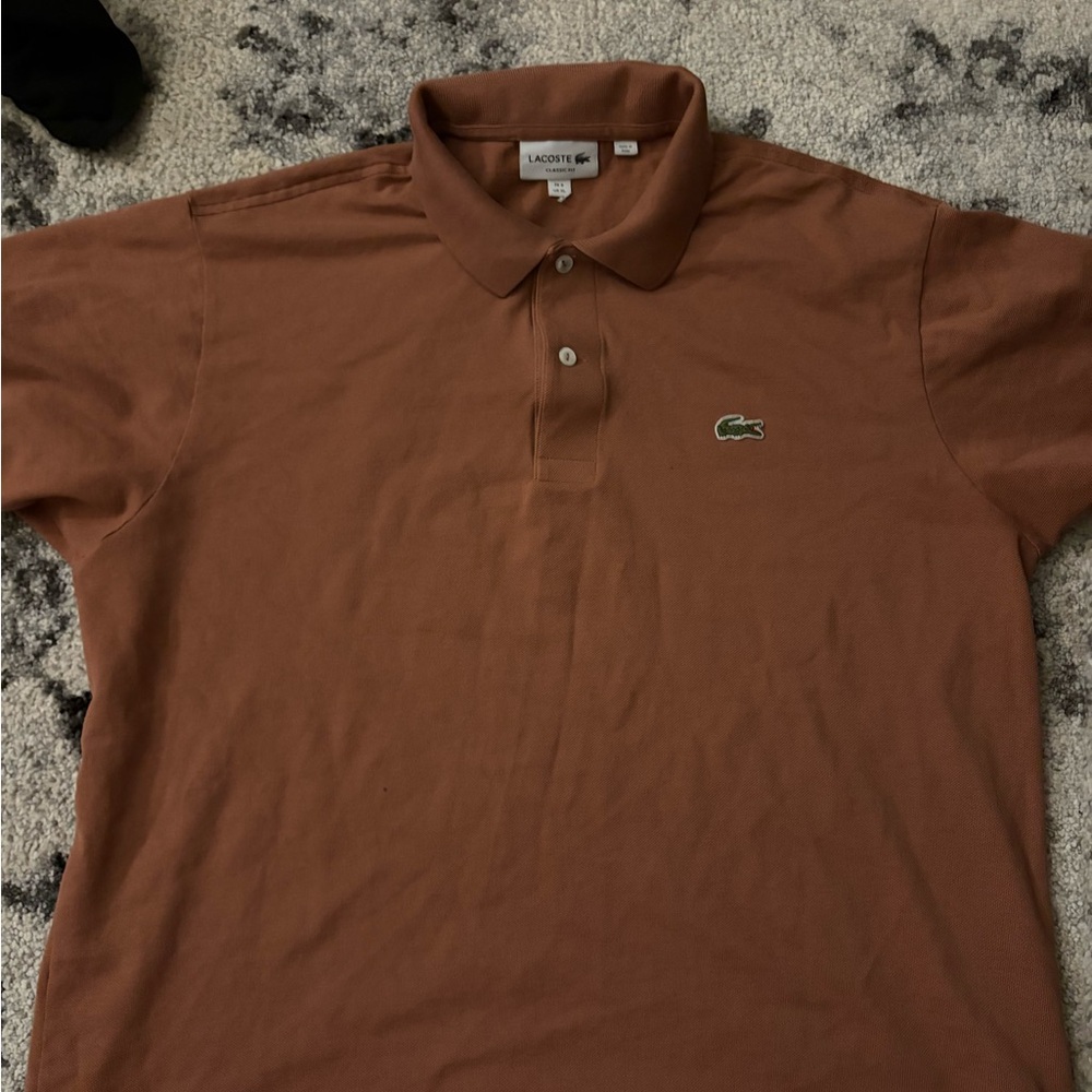 Lacoste Men's Polo Shirt in Rich Brown